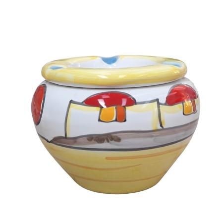 Sicilian Handmade ceramic Windproof Ashtray Dammusi Elaborato de simone pottery Sicilian Handmade ceramic Windproof Ashtray Dammusi Elaborato de simone pottery